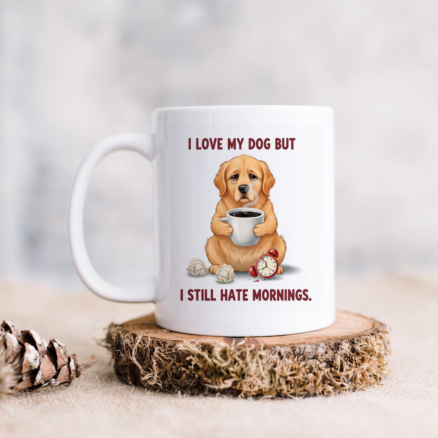 Funny Dog Lover Mug - Dishwasher Safe Ceramic Mug | Pet Lover Coffee Cup, Morning Humor