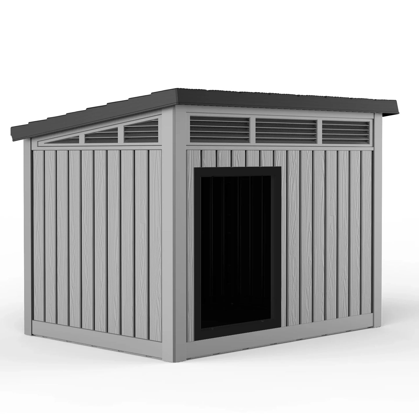 Resin Dog House With Hydraulic Rod Waterproof Insulated Kennel