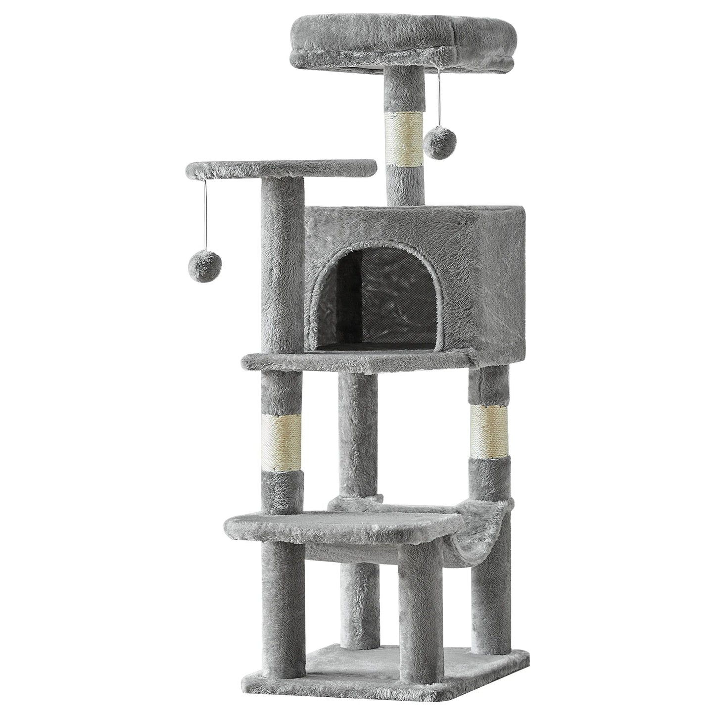 JHKCN Cat Tree Tall Multi-Cat Climbing Tower Sisal Posts