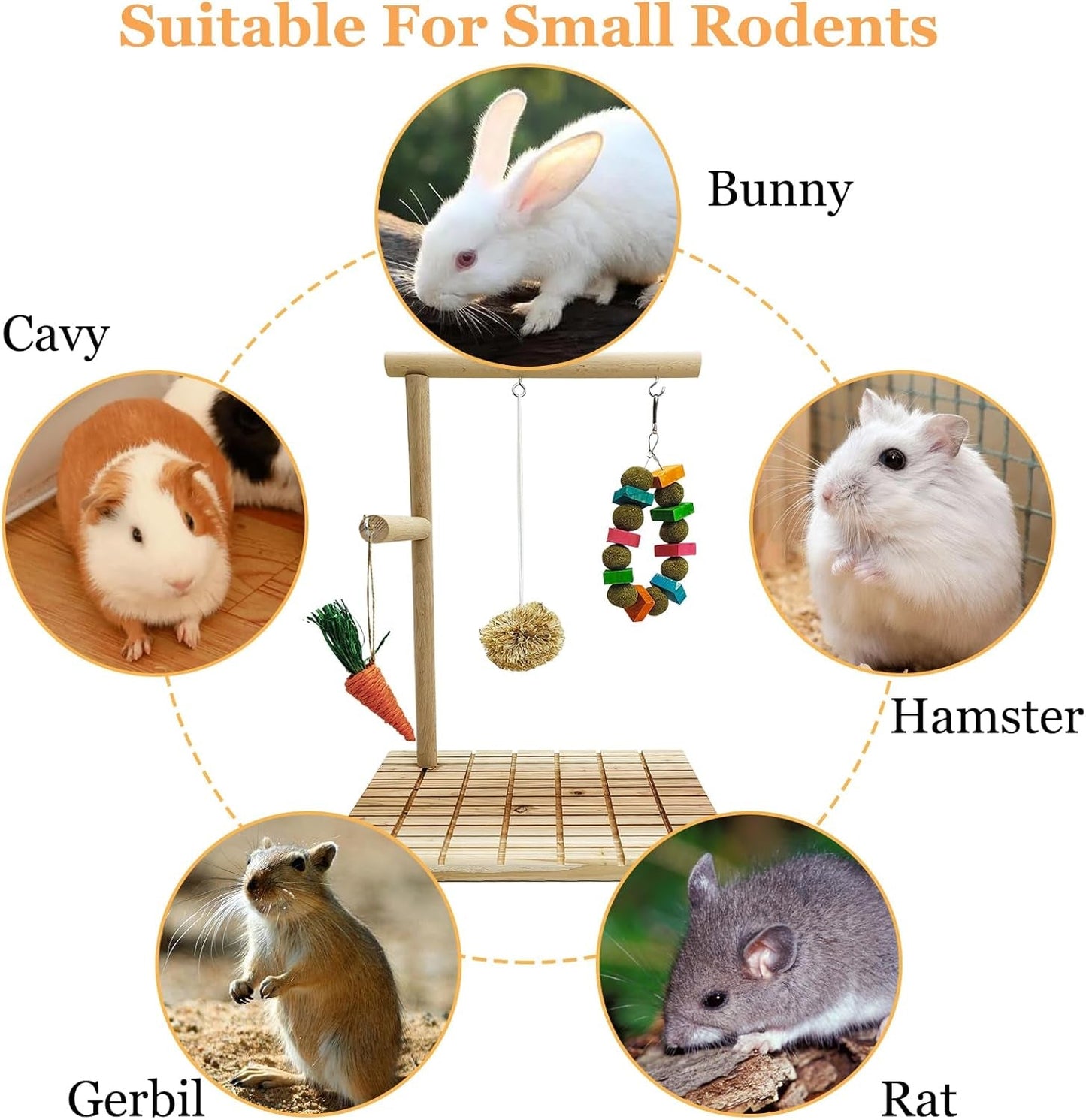 Rabbit Chew Toys Scratch Board Bunny Teeth Grinding Toy Set Small Pet