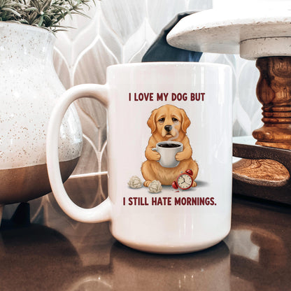 Funny Dog Lover Mug - Dishwasher Safe Ceramic Mug | Pet Lover Coffee Cup, Morning Humor