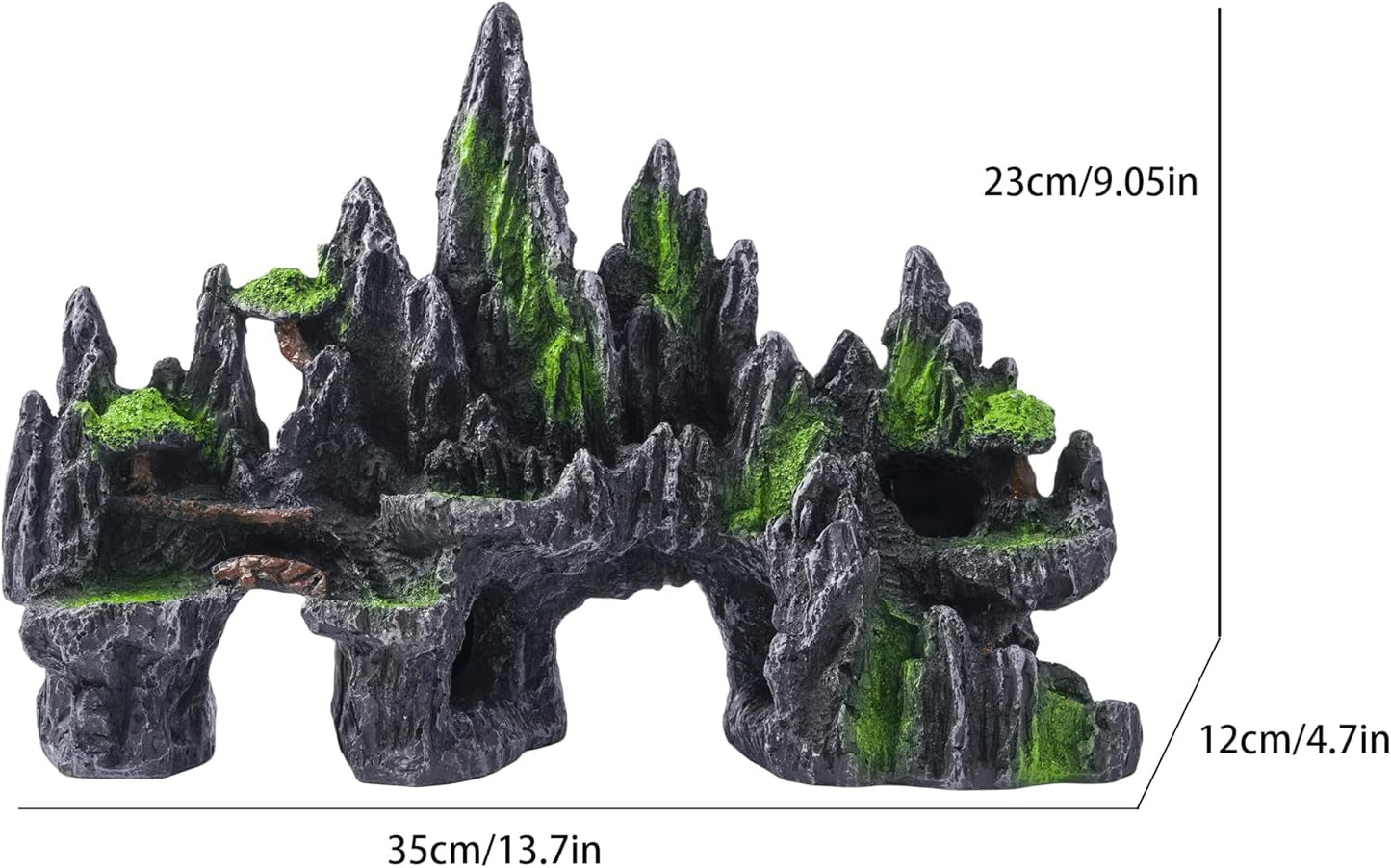 Large Fish Tank Decoration Mountain Cave Bridge Aquarium Ornament