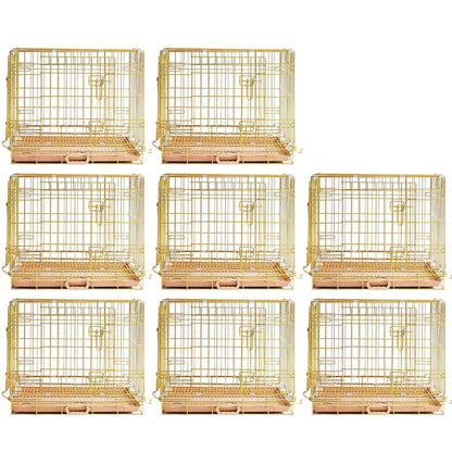 24-42" Collapsible Copper Gold Dog Crate GLD24/30/36/42