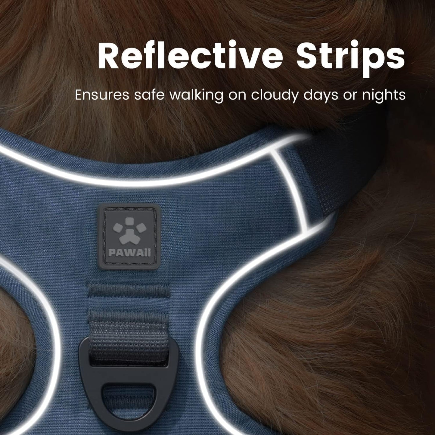 No Pull Dog Harness Reflective Adjustable Vest with ID Tag Small Dogs