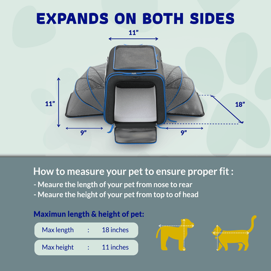 Rolling Rover Airline Compliant Expandable Wheeled Pet Carrier