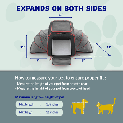 Rolling Rover Airline Compliant Expandable Wheeled Pet Carrier