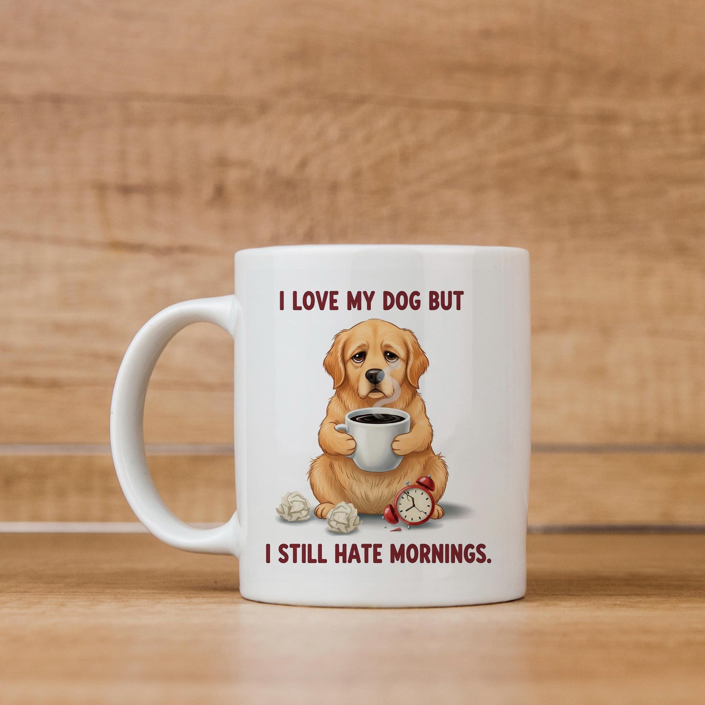 Funny Dog Lover Mug - Dishwasher Safe Ceramic Mug | Pet Lover Coffee Cup, Morning Humor