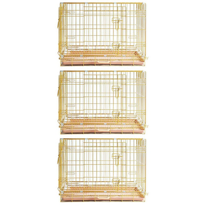 24-42" Collapsible Copper Gold Dog Crate GLD24/30/36/42