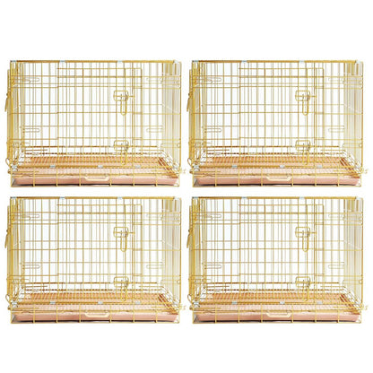 24-42" Collapsible Copper Gold Dog Crate GLD24/30/36/42