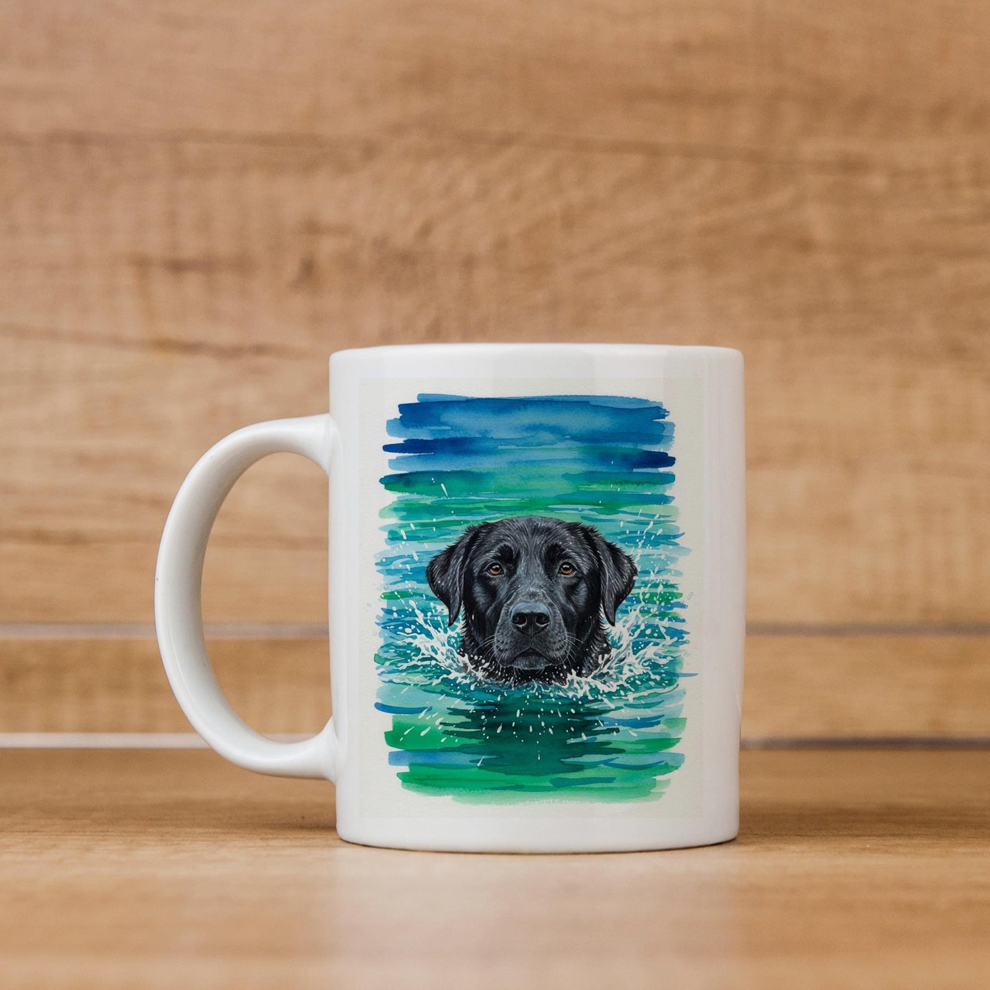 Black Labrador Mug - Watercolor Dog Lover Coffee Cup | Lab Owner Gift