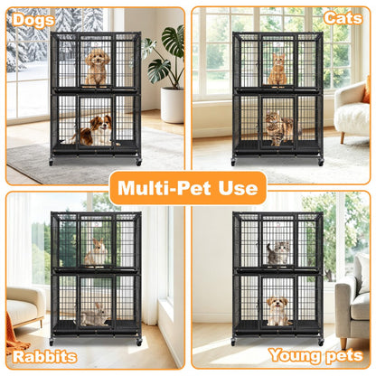 31" Two-Tier Dog Crate 46A
