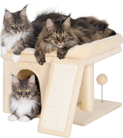 Cat Tree for Large Cats 24in Tower with Perch Condos Scratching Post