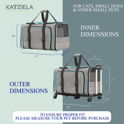 Rolling Rover Airline Compliant Expandable Wheeled Pet Carrier