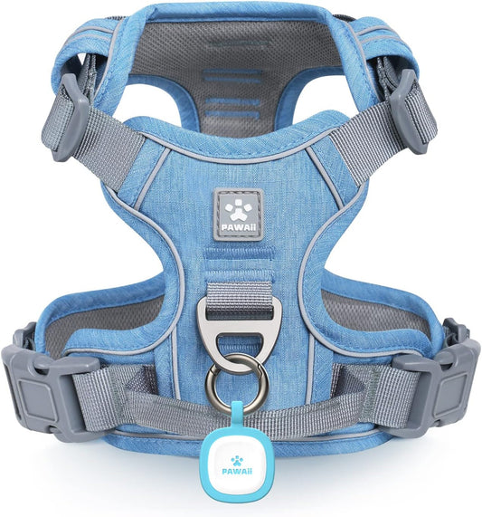 No Pull Dog Harness Reflective Adjustable Vest with ID Tag Small Dogs