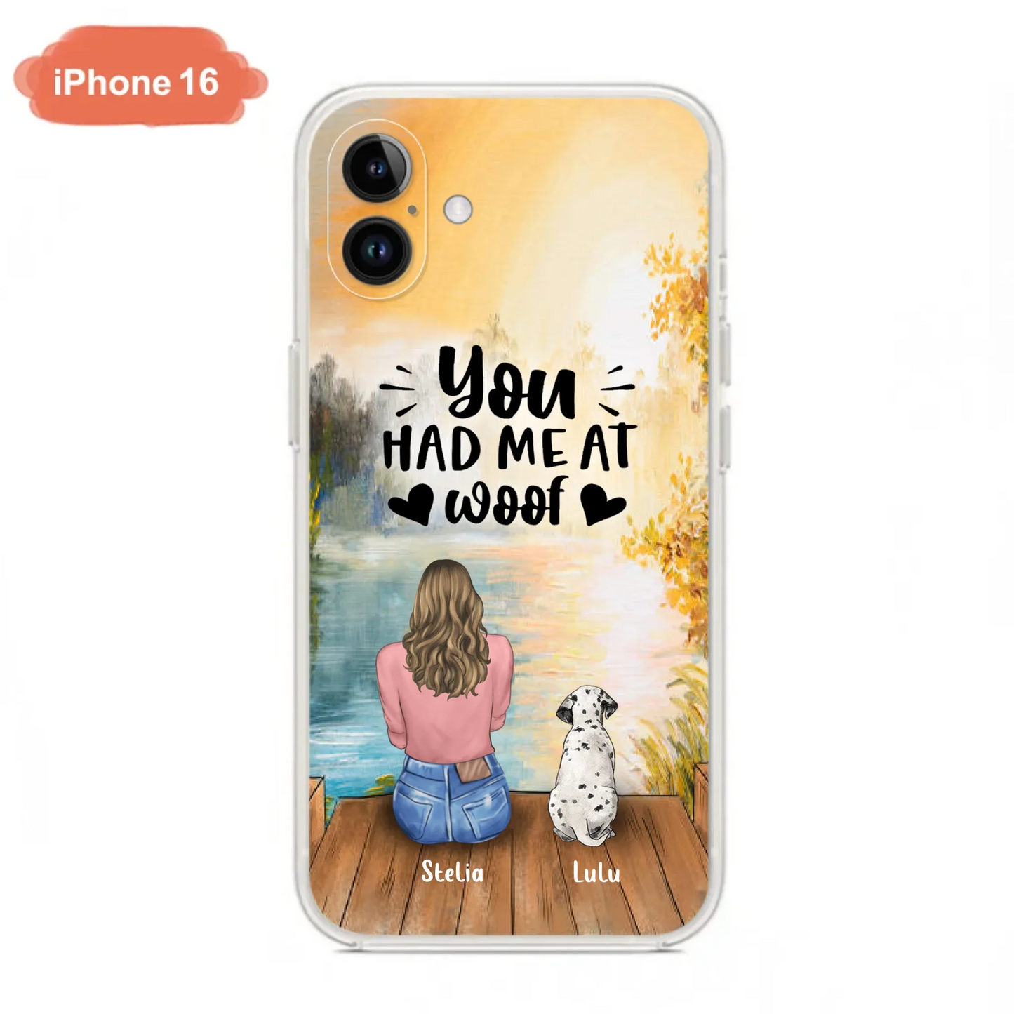 Custom Personalized Dog Mom Phone Case - Gifts For Dog Lovers With Upto 4 Dogs - You Had Me At Woof - Case For iPhone, Samsung