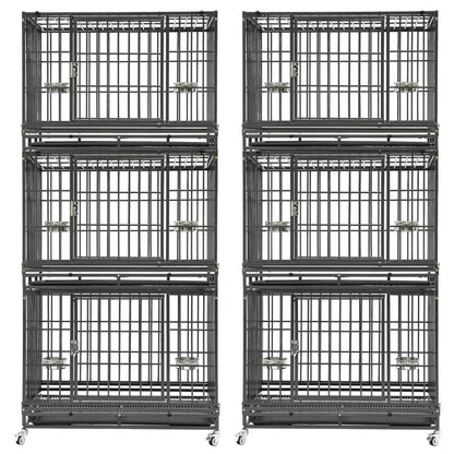 37" Stackable Heavy Duty Dog Crate 371D07