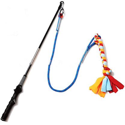 The New Pet Dog Teaser Rod Bite Pull Cotton Rope Toy Pet Interactive Training Toy