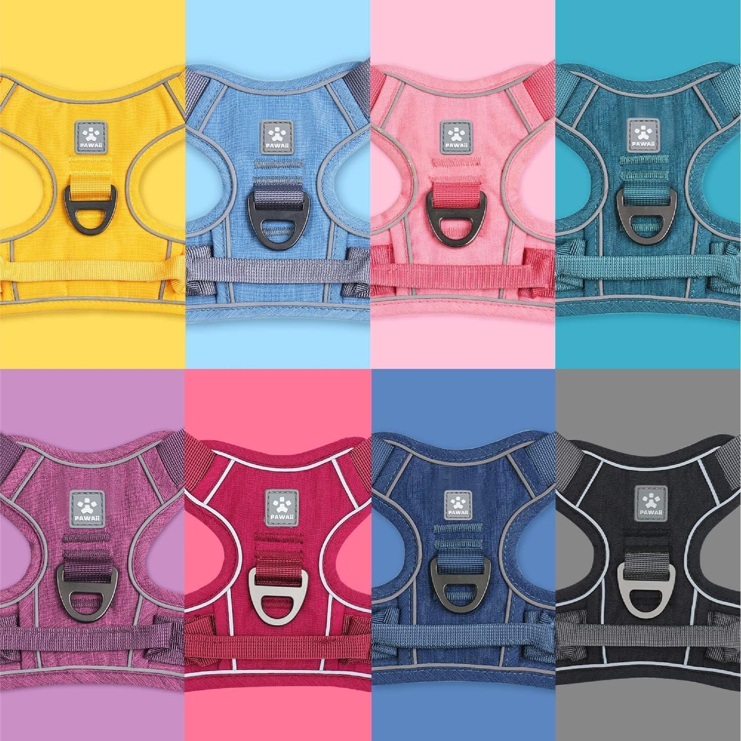 No Pull Dog Harness Reflective Adjustable Vest with ID Tag Small Dogs