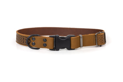 Celtic Sport Quick-Release Leather Dog Collar