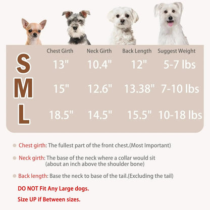 Dog Dress Cute Small Dog Outfit Cotton Puppy Clothes Breathable All Colors