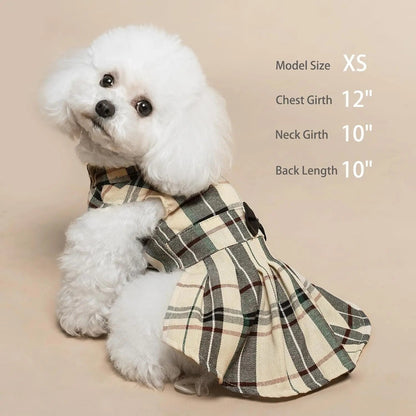 Dog Dress Cute Small Dog Outfit Cotton Puppy Clothes Breathable All Colors