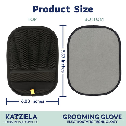FurTidy Glove by Katziela – Pet Hair Remover Glove for Dogs & Cats, Reusable Electrostatic Grooming Mitt for Furniture, Clothing, Carpet & Car Seats – Washable & Eco-Friendly Deshedding Tool