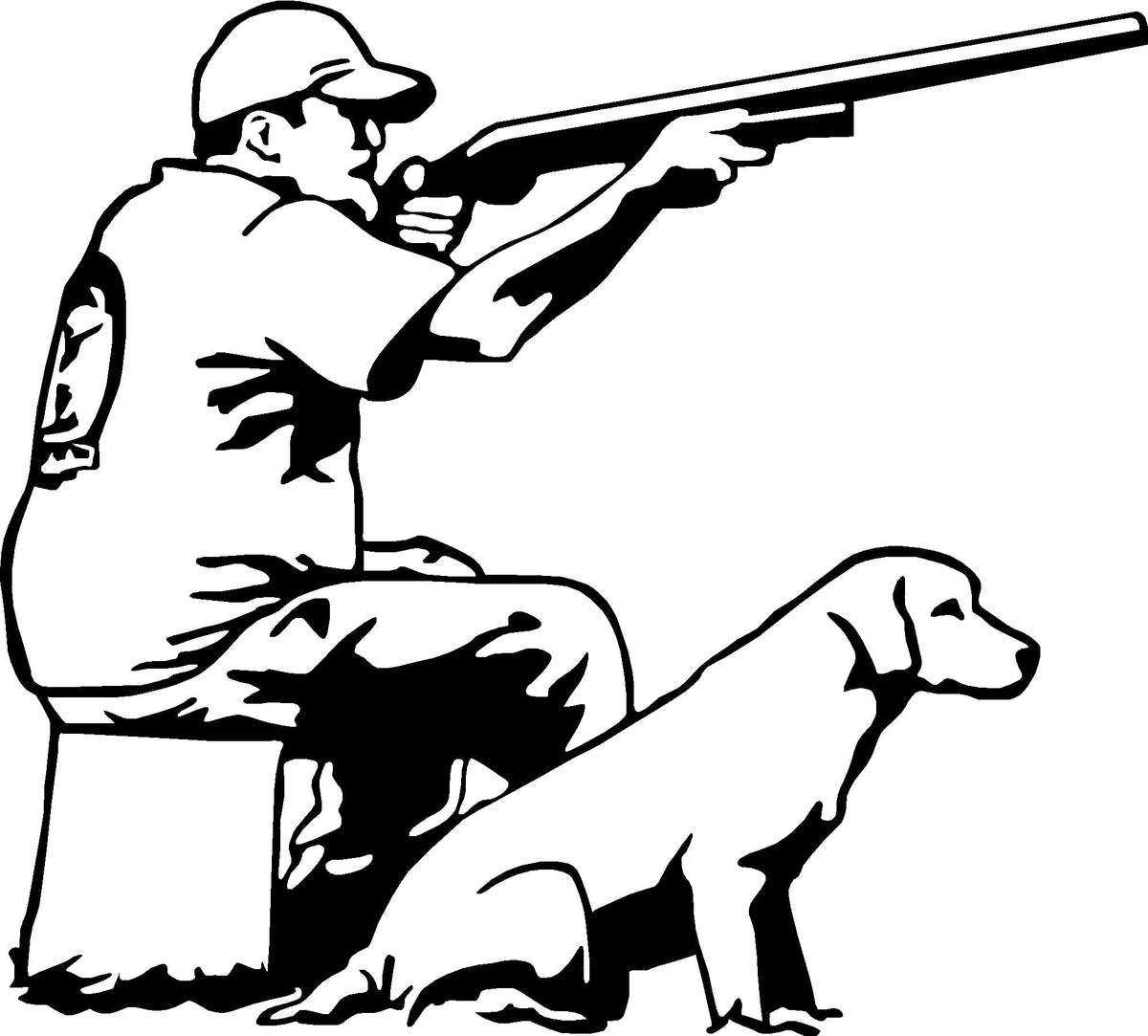 Hunt Test Dog Decal – Handler on Bucket Retriever Training Vinyl Sticker 7698