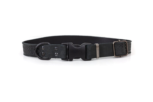 Celtic Sport Quick-Release Leather Dog Collar