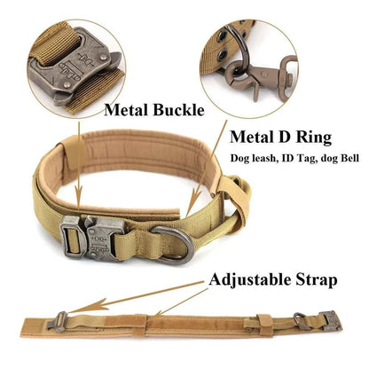 Heavy Duty No Pull Dog Harness and Leash Set – Tactical Training Vest for Medium to Large Dogs