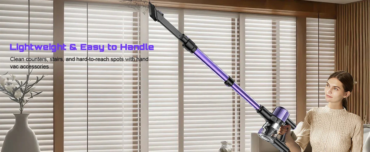 Cordless Handheld Vacuum Cleaner,55KPA,Touch Screen,Smart Dust Sensor,Auto Speed Control for Home Bed/Carpet/Pet Hair/Hard Floor