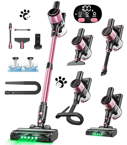 Cordless Handheld Vacuum Cleaner,55KPA,Touch Screen,Smart Dust Sensor,Auto Speed Control for Home Bed/Carpet/Pet Hair/Hard Floor