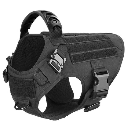 Heavy Duty No Pull Dog Harness and Leash Set – Tactical Training Vest for Medium to Large Dogs