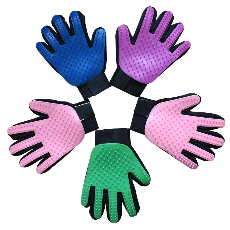 Pet Grooming Glove Silicone Fur Removal For Cats And Dogs