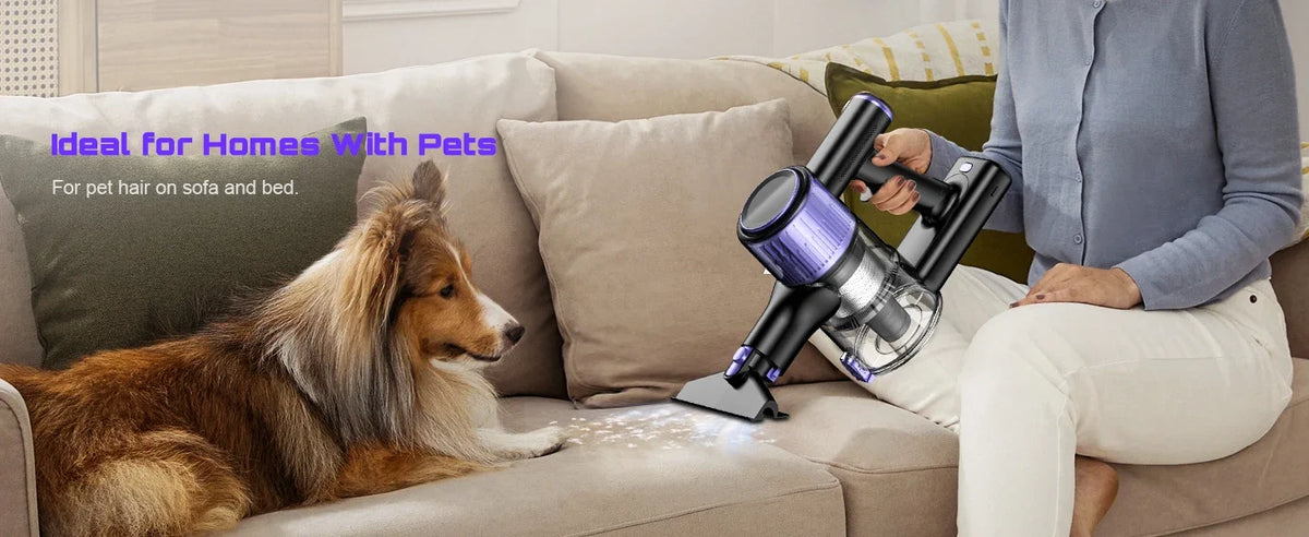 Cordless Handheld Vacuum Cleaner,55KPA,Touch Screen,Smart Dust Sensor,Auto Speed Control for Home Bed/Carpet/Pet Hair/Hard Floor