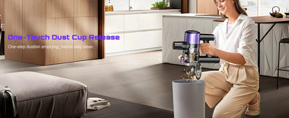 Cordless Handheld Vacuum Cleaner,55KPA,Touch Screen,Smart Dust Sensor,Auto Speed Control for Home Bed/Carpet/Pet Hair/Hard Floor
