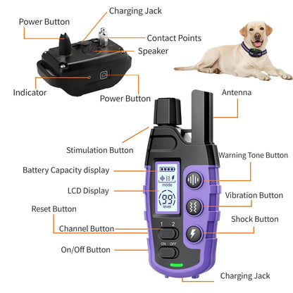 WXRPETH Dog Training Collar Remote Waterproof Shock Beep Vibration