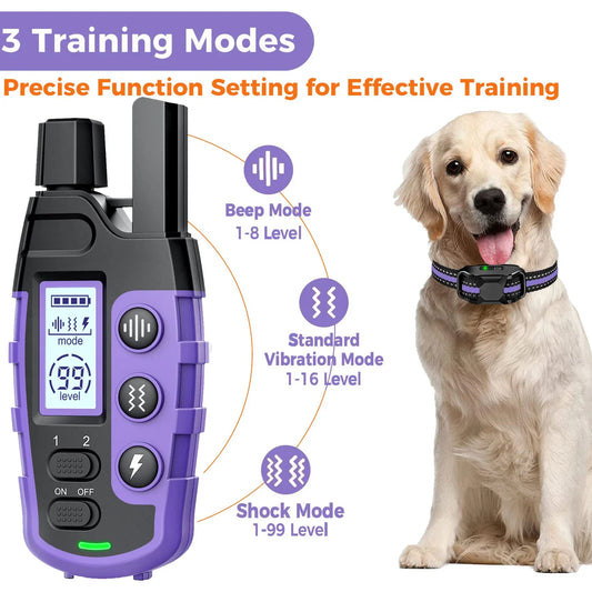 WXRPETH Dog Training Collar Remote Waterproof Shock Beep Vibration