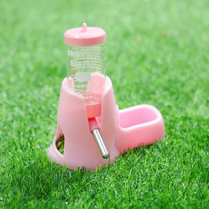 Random Automatic Water Bottle Drinking Feeder Dispenser Bottle 80ML with Food Feeder Station bowl Pet Container for Small Animal