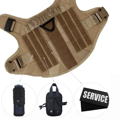 Heavy Duty No Pull Dog Harness and Leash Set – Tactical Training Vest for Medium to Large Dogs