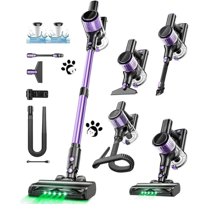 Cordless Handheld Vacuum Cleaner,55KPA,Touch Screen,Smart Dust Sensor,Auto Speed Control for Home Bed/Carpet/Pet Hair/Hard Floor