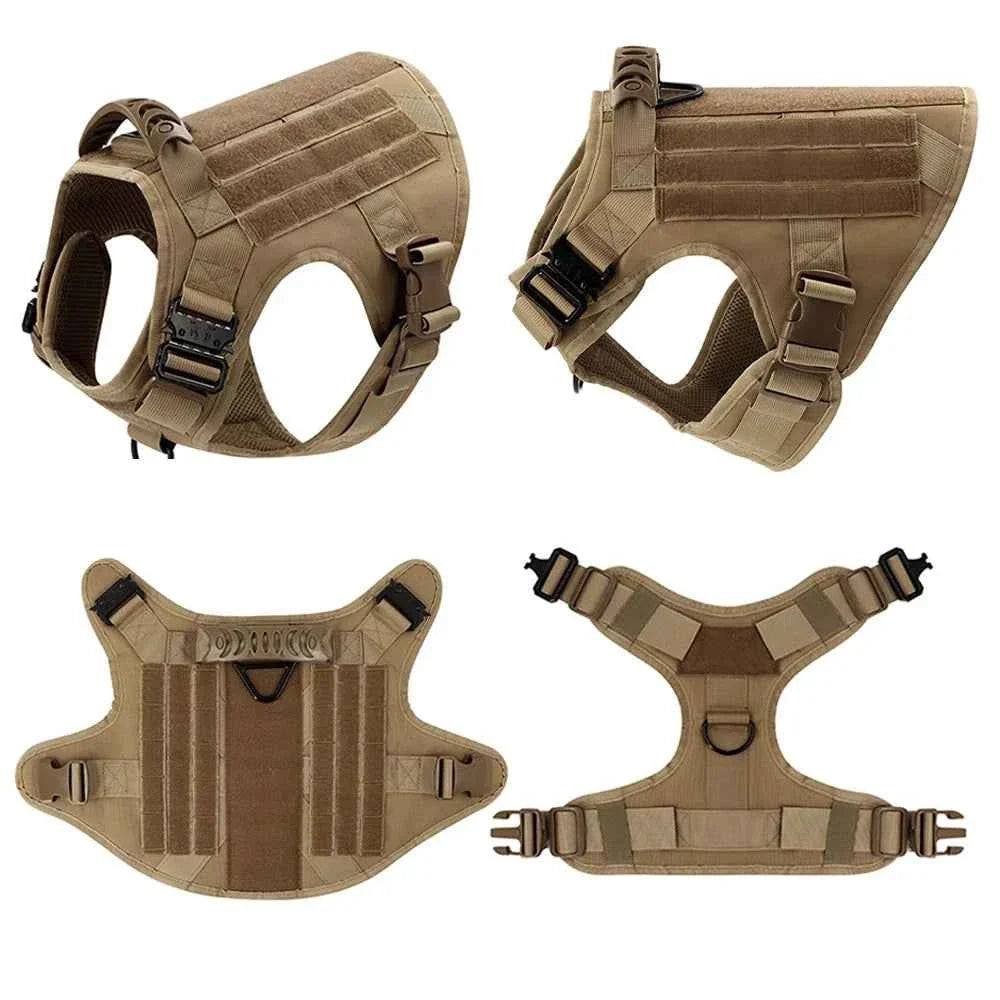 Heavy Duty No Pull Dog Harness and Leash Set – Tactical Training Vest for Medium to Large Dogs