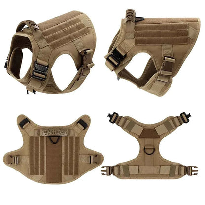 Heavy Duty No Pull Dog Harness and Leash Set – Tactical Training Vest for Medium to Large Dogs