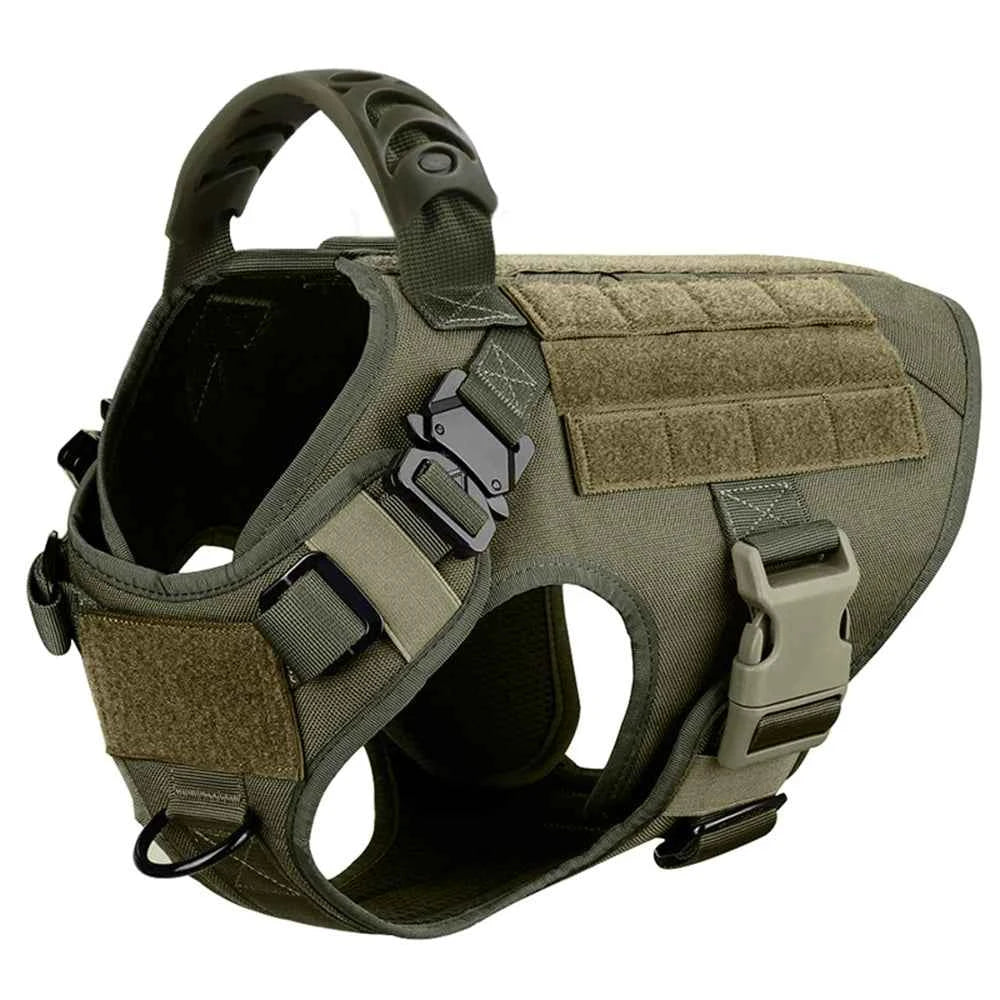 Heavy Duty No Pull Dog Harness and Leash Set – Tactical Training Vest for Medium to Large Dogs