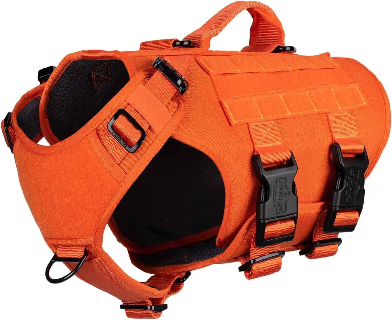 Tactical Dog Harness 6 Buckle No Pull MOLLE Vest Adjustable 3/4 Coverage