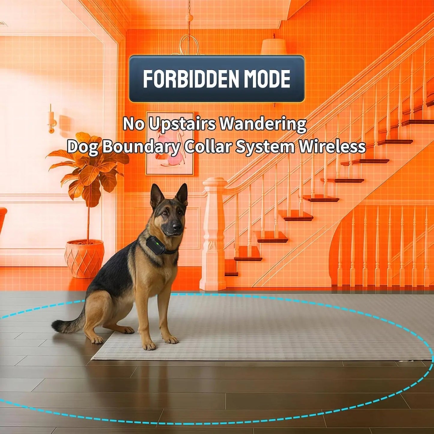 Wireless Dog Fence Radar 3in1 Training No Go Zone Waterproof Collar up to 1 acre