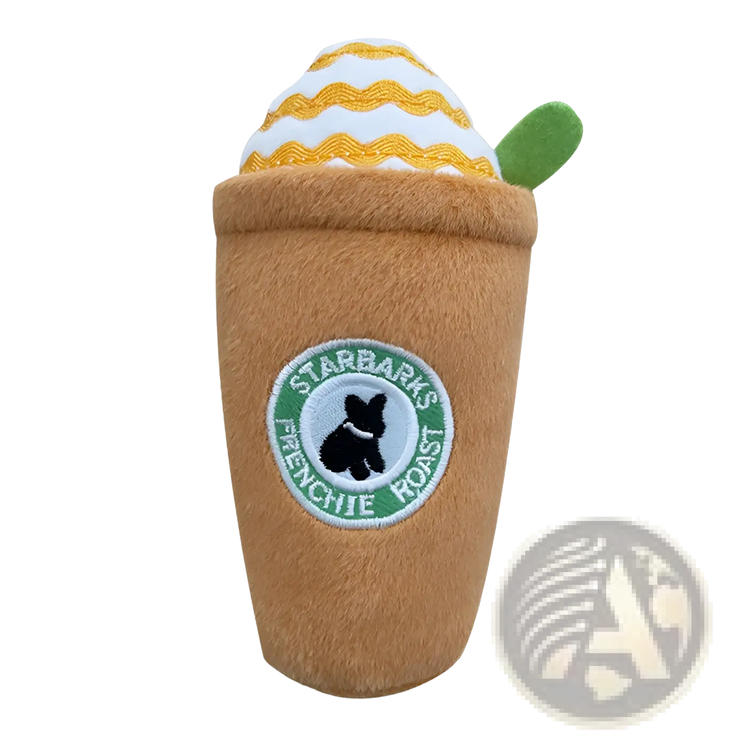 Dog Plush Coffee Cup Squeaky Toy 2 Pack