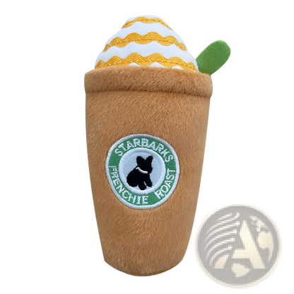 Dog Plush Coffee Cup Squeaky Toy 2 Pack