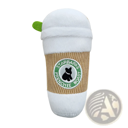 Dog Plush Coffee Cup Squeaky Toy 2 Pack