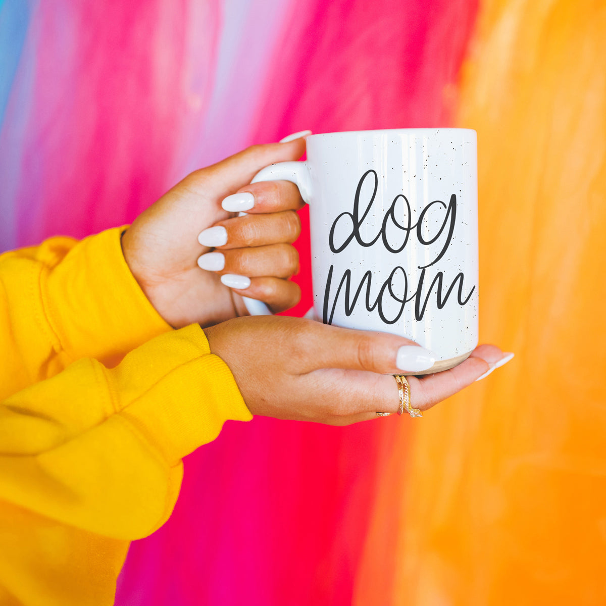 Dog Mom 16oz Ceramic Coffee Mug - Funny Gift For Dog Lover