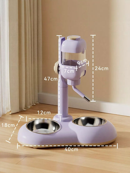 Automatic Pet Food and Water Dispenser Bowl